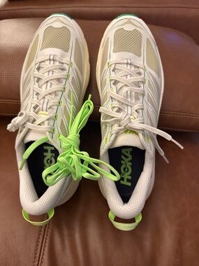 Hoka Women's Cream Athletic Shoes. Brand New